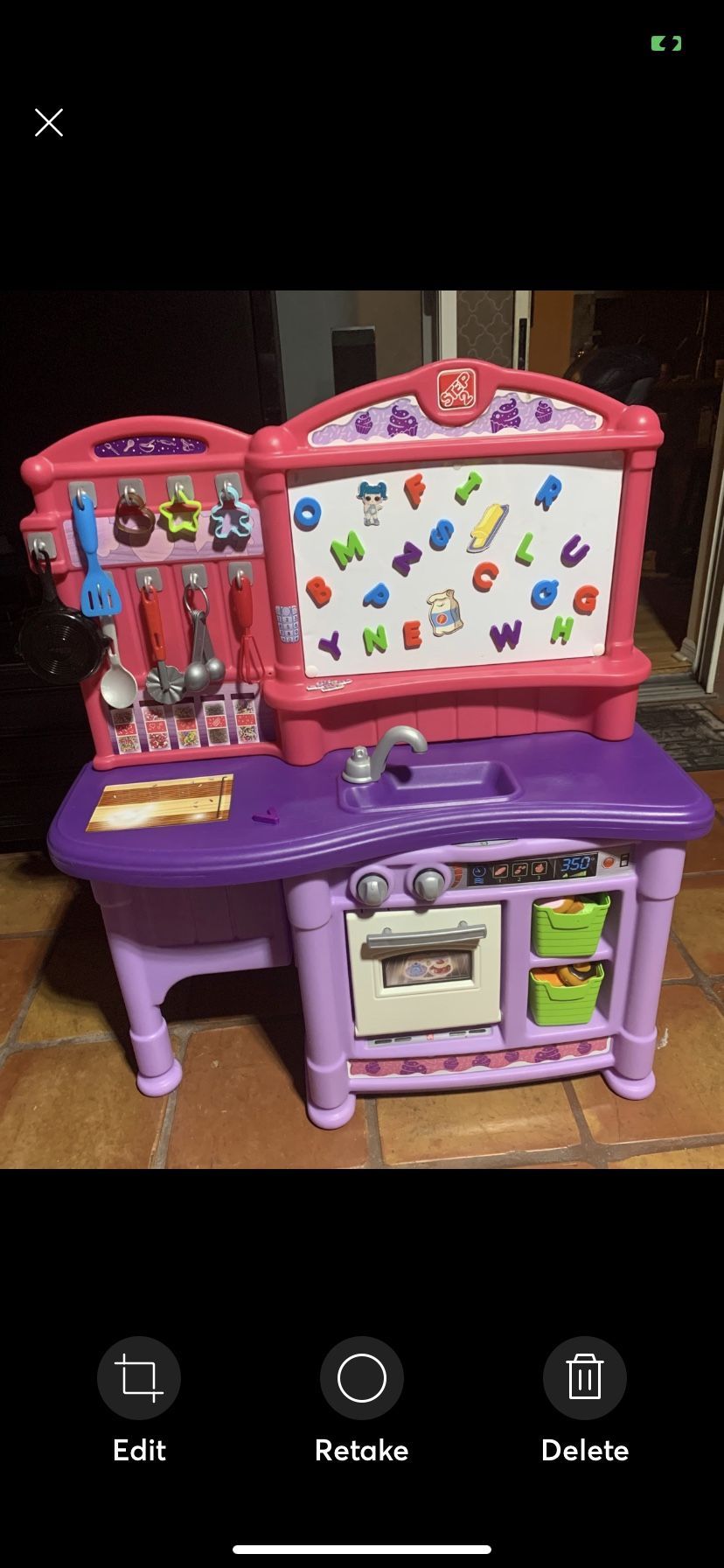 Step2 Kitchen Pink and Purple Kids Play Set + Accessories.