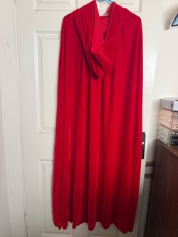 Red Velvet Hooded Cape