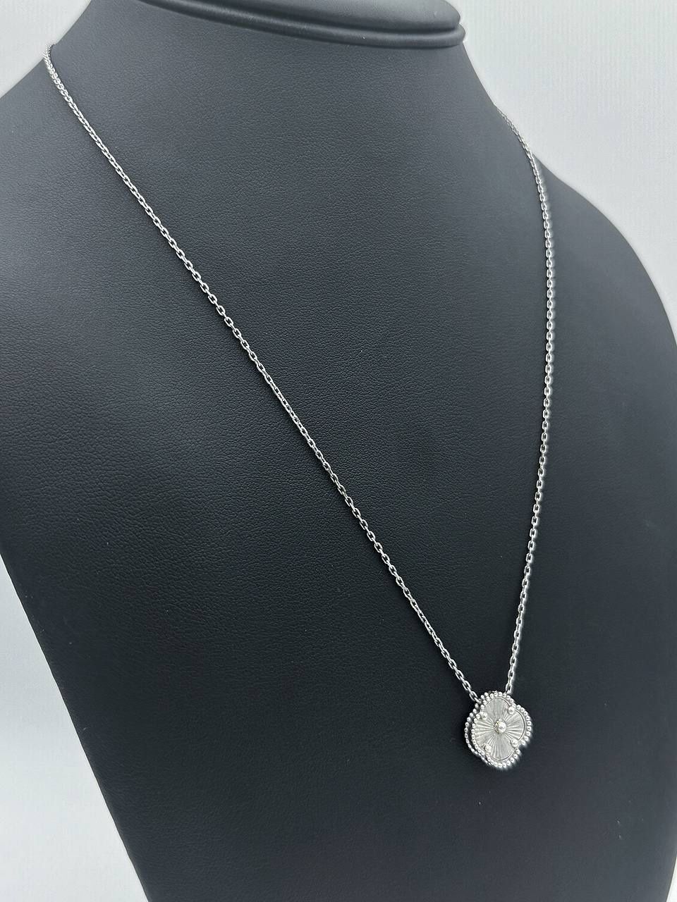 925 sterling silver Van cleef style clover shape necklace 20β 1mm