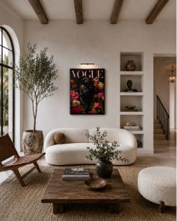 Vogue Black Panther Wall Art – 20x30 Suede Print | NEW