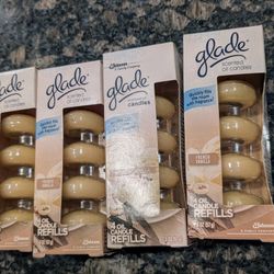 GLADE SCENTED OIL CANDLE REFILLS French Vanilla 16 TOTAL