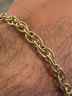 18k Yellow Gold Woven Chain Bracelet