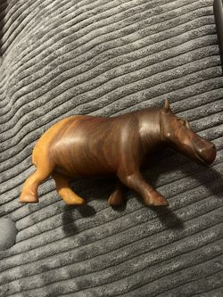 Wooden Carved Hippo