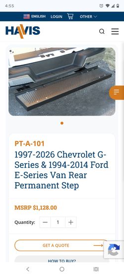 Havis PT-A-101 Van Rear Permanent Step