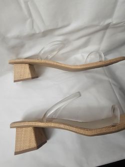 Womans size 13 shoes clear strap sandals .new