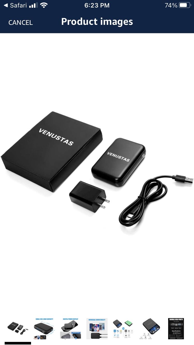 Venustas 6000mAh Battery Pack for Venustas 5V Heated Jackets and Heated Vests