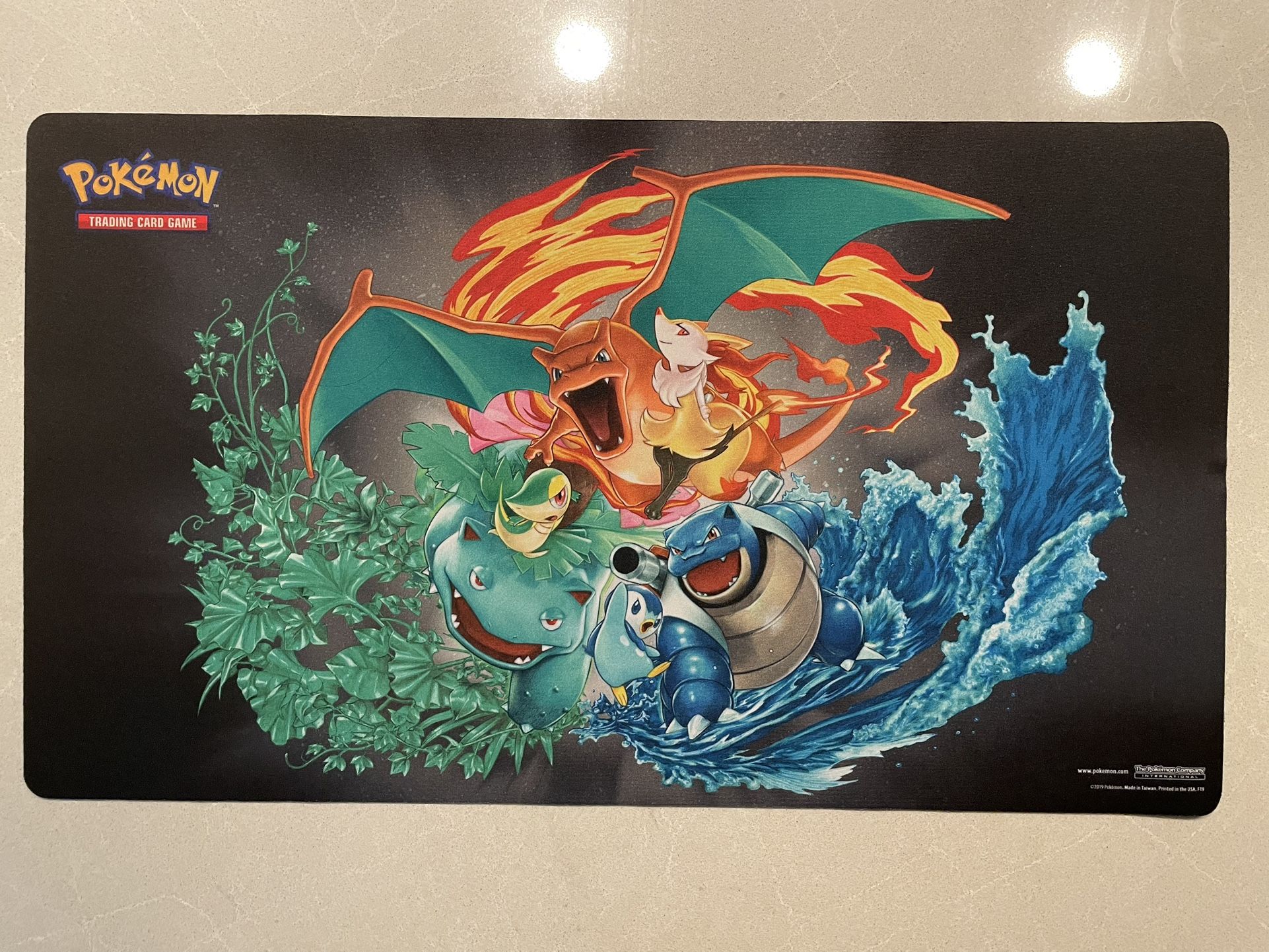 Pokemon Generations Tag Team GX Playmat *BRAND NEW MINT* Pokémon TCG Charizard Venusaur Blastoise Snivy Piplup Braixen Play Mat Official Licensed