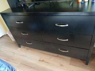 Black wooden dresser