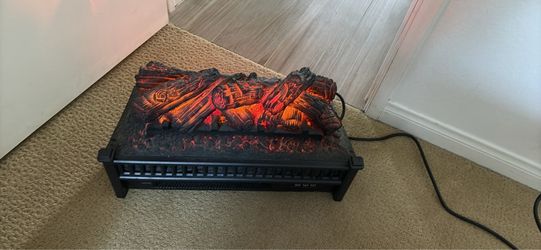 Electric Fireplace Log Set with Glowing Ember Effect