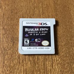 Regular Show cartridge for Nintendo 3DS video game console system or XL New 2DS Mordecai & Rigby In 8-bit Land