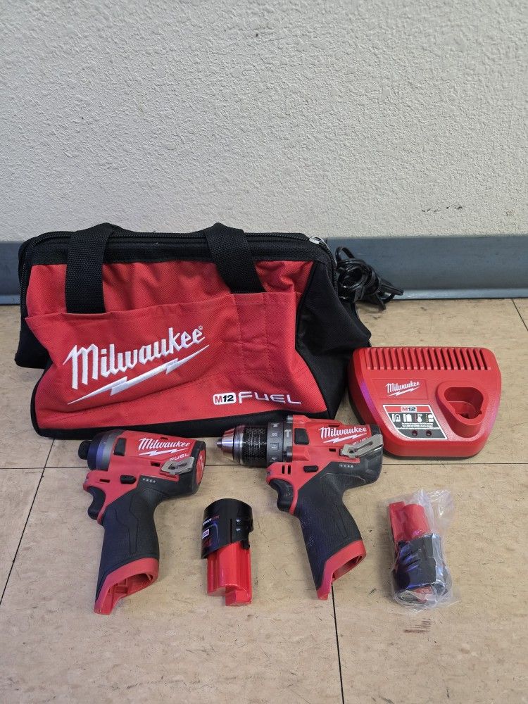 M12 FUEL 12V Lithium-Ion Brushless Cordless 1/4 in. Hex Impact Driver & Drill