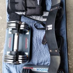 (YES STILL AVAILABLE) Adjustable Dumbbells, Arm Blaster and Weight Vest 