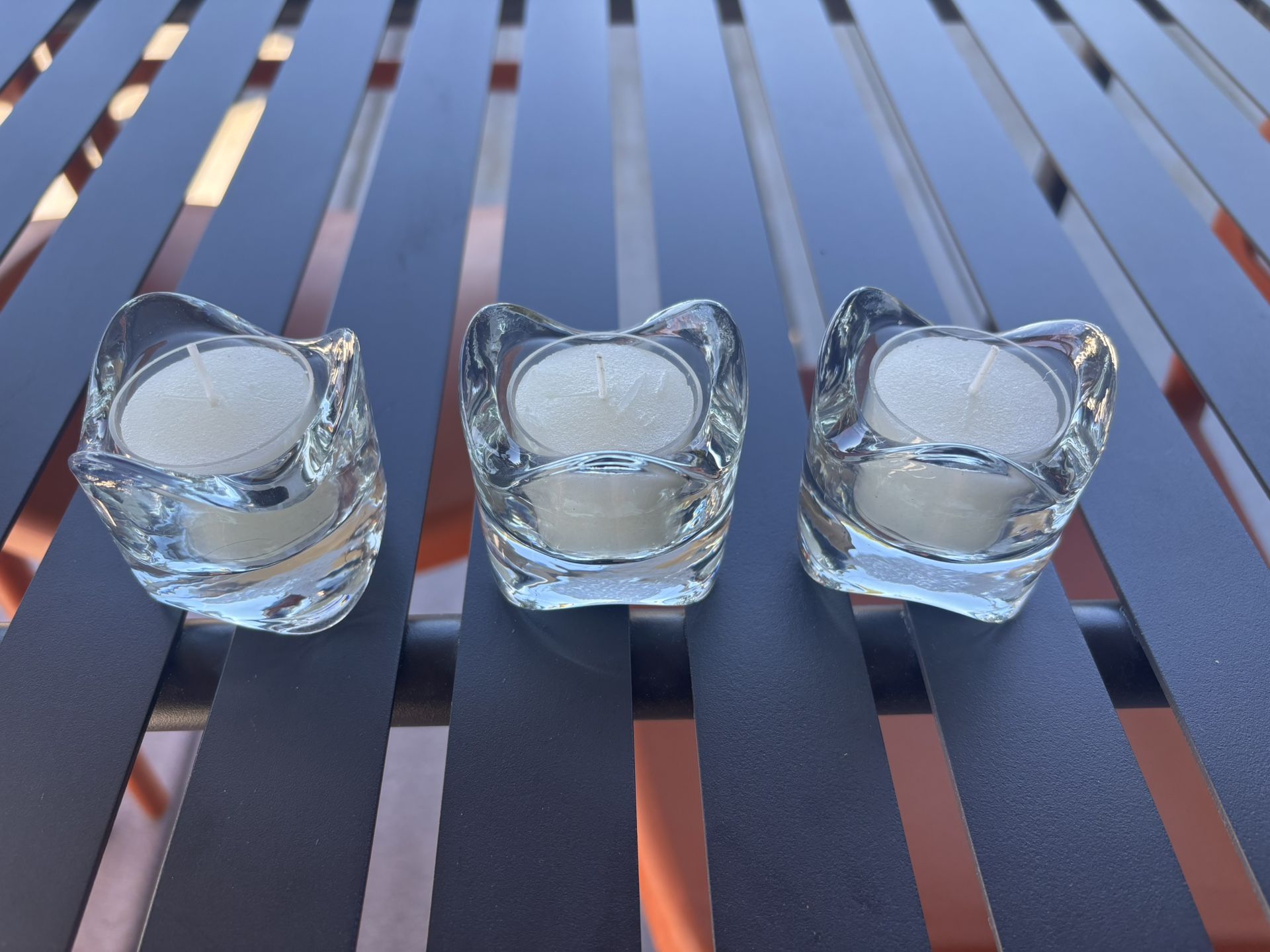 Modern Eclectic Wavy Glass Candle Votive Holder, Set Of 60