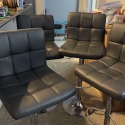 4 Grey Bar Stools