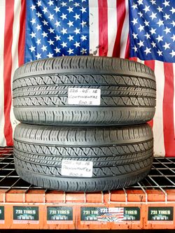 ✅ 2 USED TIRES 225/45ZR18 CONTINENTAL PROCONTACT TX 225 45 18
