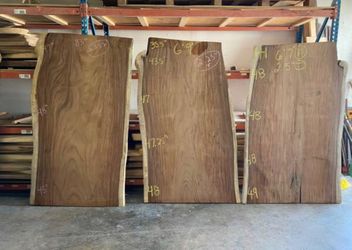 Wood slabs, live edge lumber 