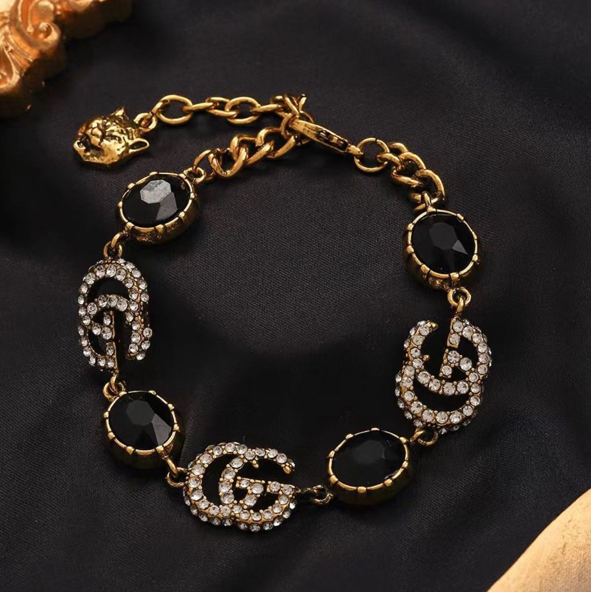GG Black And Gold Bracelet