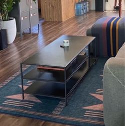 Industrial Grey Metal Coffee Table