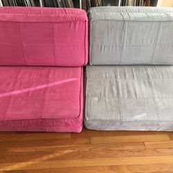 Flip cushions lounge chair bed