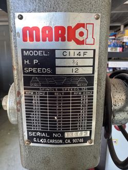 Mark 1 C114 F Drill Press