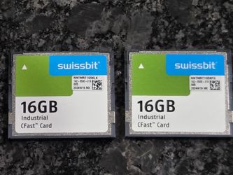 Lot of 2 - Swissbit 16GB Industrial CFast Card NNTMRT1G5KLK 142-6500-019 SATA