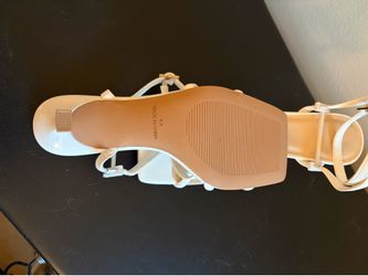 White strap heels 6.5