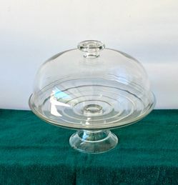 Pedestal Glass Cake Stand 12”a versatile two-piece design that can convert into a punch bowl. New