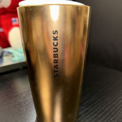 2022 STARBUCKS Spring Ceramic Gold Copper Siren Mermaid Tumbler Mug Cup 12oz