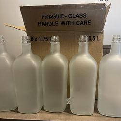 Frosted Glass Bottles 1.75 L