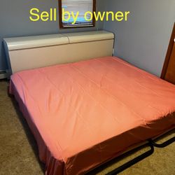 King-size bed with storage 2 twin size 10”mattress