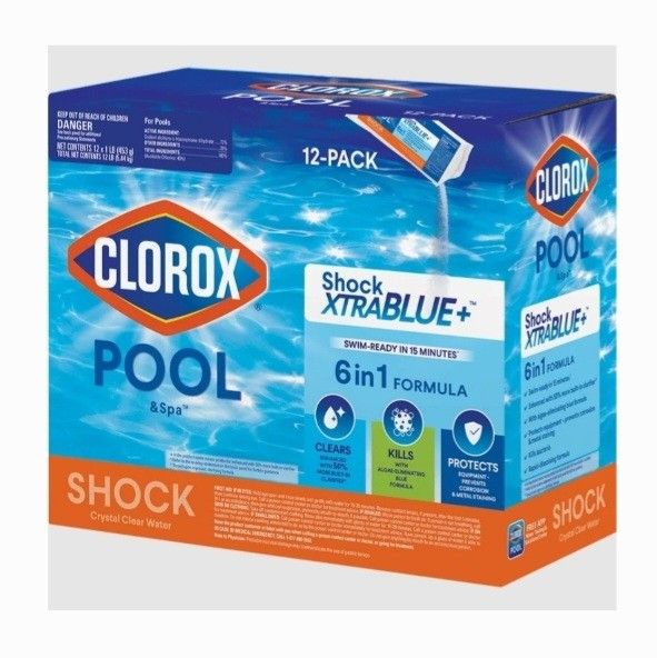 CLOROX Pool & Spa Shock XtraBlue+ Granules for Swimming Pools (12pk)