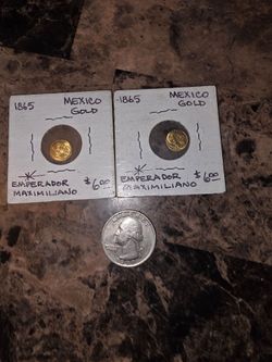 2 gold coins most likely 20kt 1865