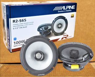 Alpine Car Speakers 6 1/2" 2-Way Coaxial Speaker System 300 Watts R2-S65 🚨 Payment Options Available 🚨 No Credit Needed 🚨
