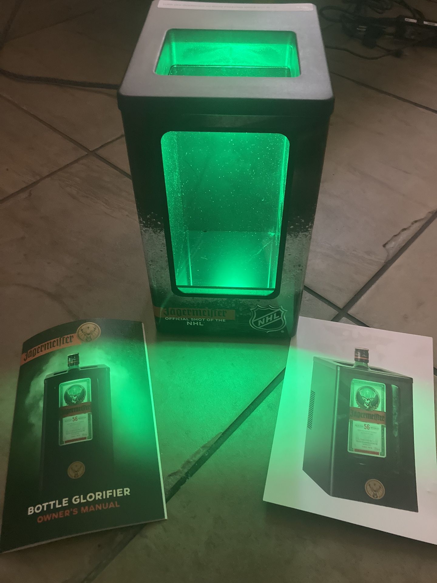 Jagermeister Bottle Glorifier Cradle - Lit Bottle Display Chiller