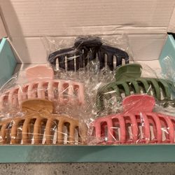 5 Matte Butterfly Hair Clips