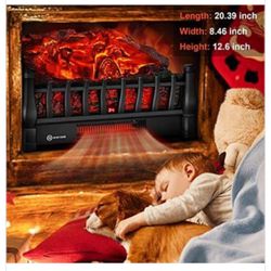 New Electric Fireplace logs Heater 