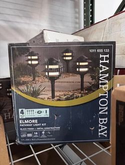 Hampton Bay Elmore four-pack pathway-light kit with transformer