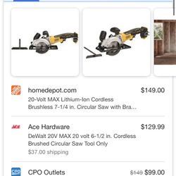 Dewalt 20v Max Circular Saw
