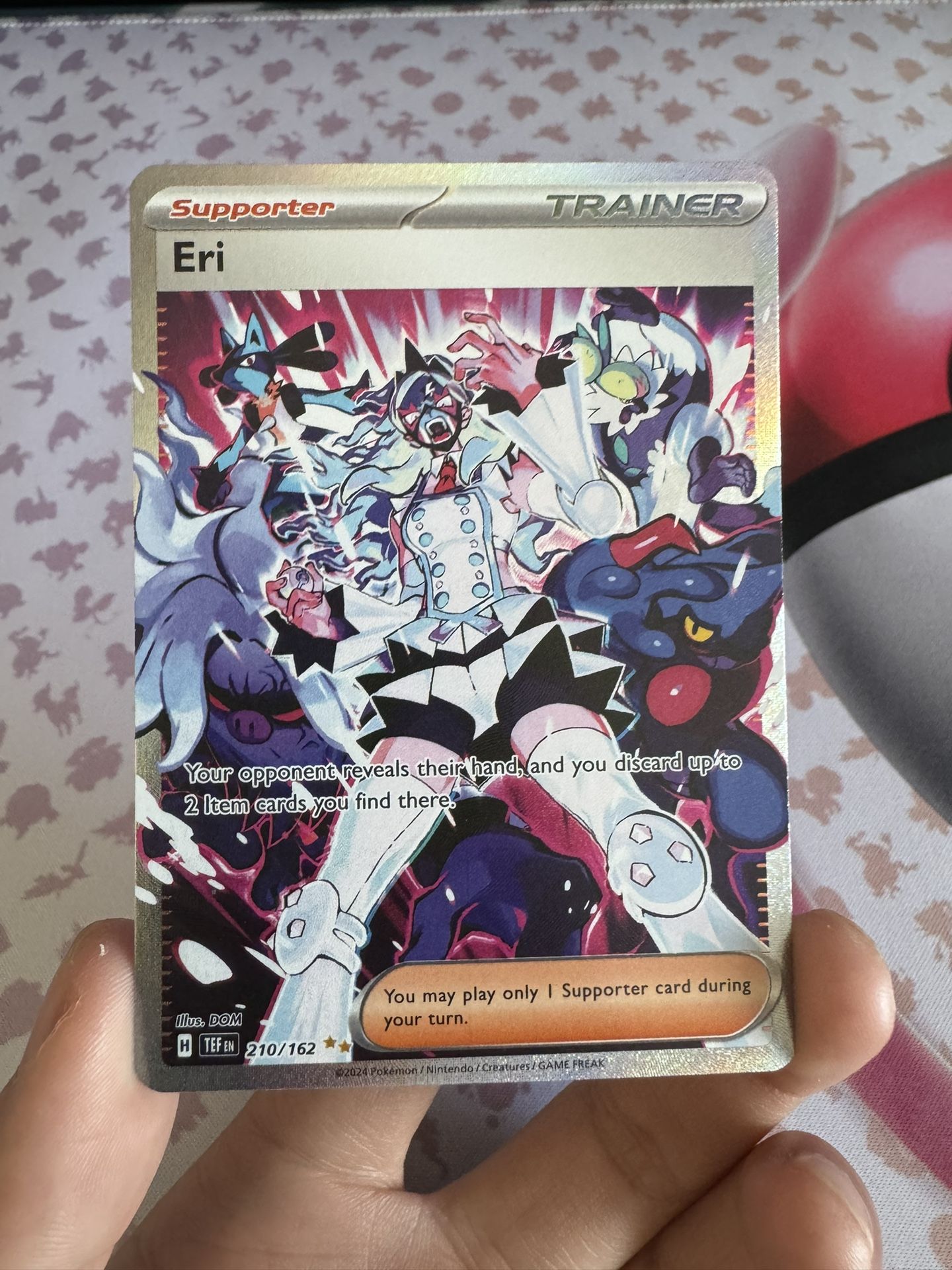 eri pokemon card full art Amazon.com: Pokemon – Eri 199/162 – Temporal Forces – Full Art – Ultra Rare  – Holo Foil Card : Toys & Games main image 0