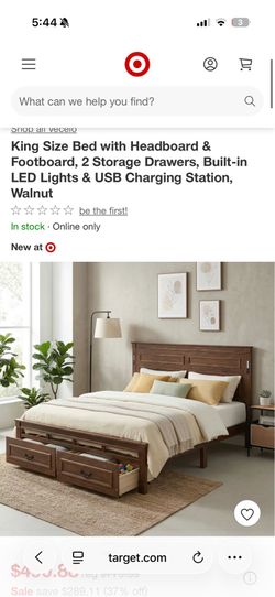 King size bed frame