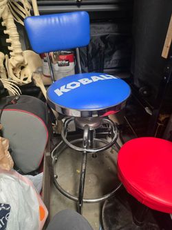 Kobalt Shop Stool with Back Rest