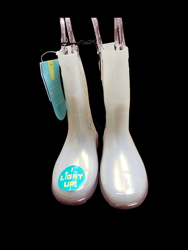 Toddlers Girls' Western Chief Viola Light-up Glitter Rain Boots