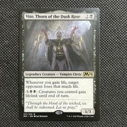 Vito, Thorn of the Dusk Rose Core Set 2021 Regular Rare Black Legendary Vampire