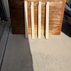Wooden table with chairs