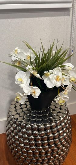 Artificial White Orchid Floral Arrangement