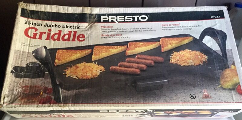 21" jumbo electric griddle by Presto