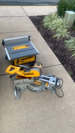 Dewalt table saw and sliding miter saw