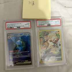 PSA 10 Blastoise And PSA 10 Galarian Zapdos Pokemon 