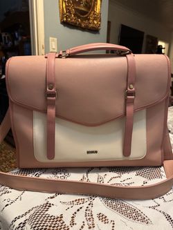 Laptop Briefcase vintage look /Messenger bag in PINK new