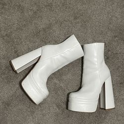 White Platform Boots